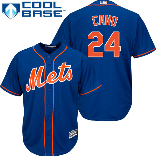Mets #24 Robinson Cano Blue Cool Base Stitched Youth MLB Jersey
